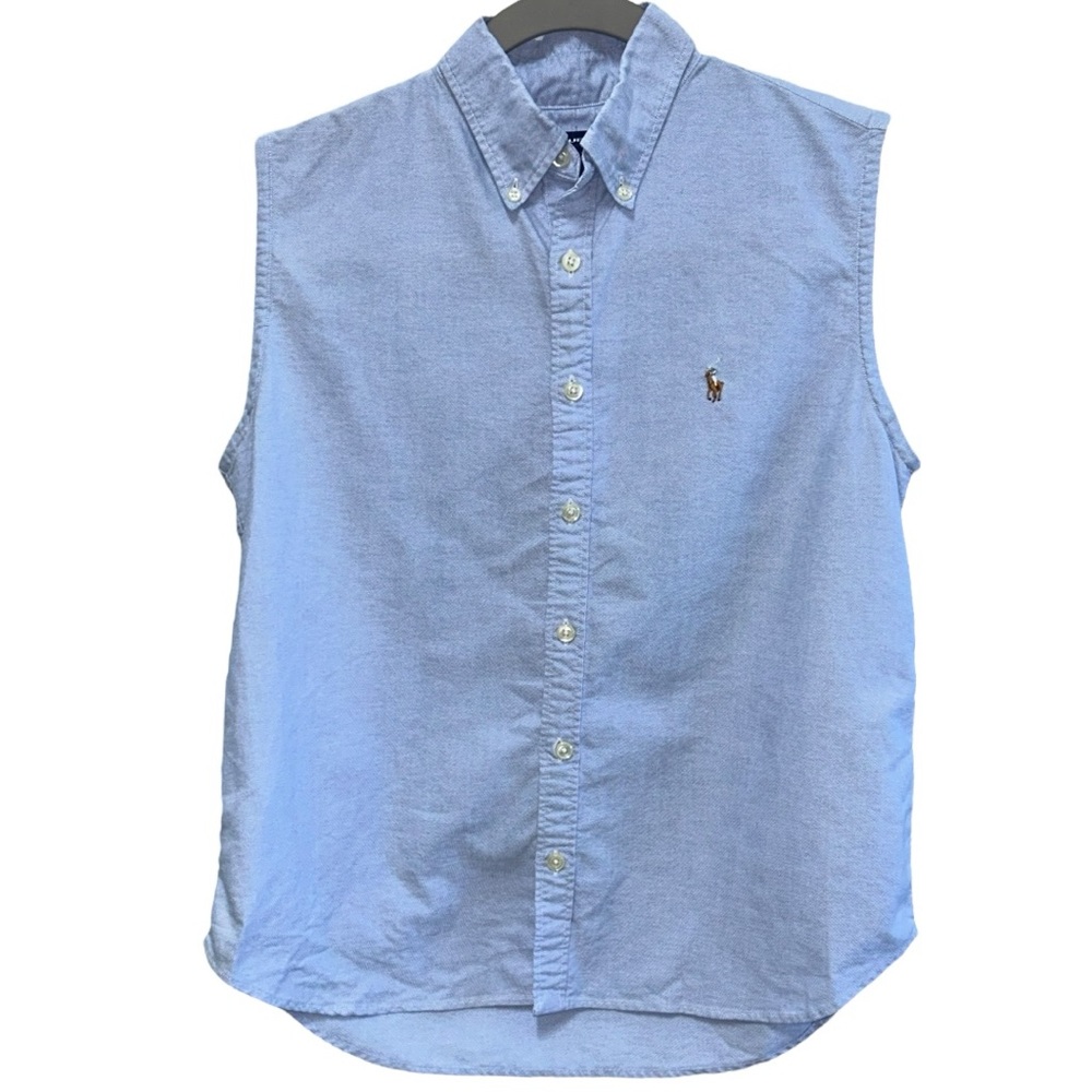 Ralph Lauren Sport Women’s Sleeveless Button Down Shirt  Sz M